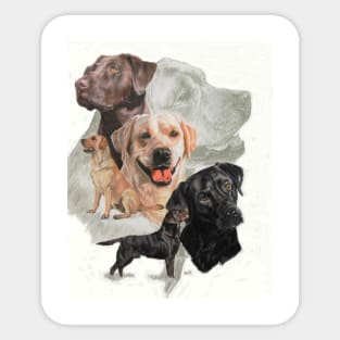 Labrador Retriever Medley Sticker